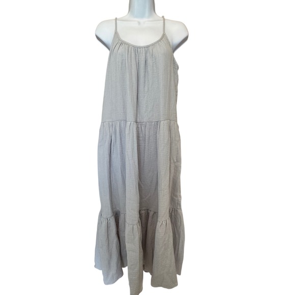 Magaschoni Dresses & Skirts - NWT Magaschoni Gauze Dress Medium Dawn Blue Organic Cotton Tiered